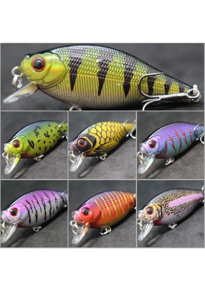 C547X67 Tarzı Wlure Crankbait Balıkçılık Cazibesi 6.5 cm 7.4g Düz Gövde Geniş Wobbler Misk Yem Yüzen Tank Test Edilmiş Sert Yem Varyant Renk (Yurt Dışından) fiyatları