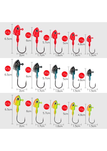 Mavi Stil 40G 1 Adet Balık Kurşun Jig Kafa 10G 15G 20G 29G Dikenli Kanca Yumuşak Cazibesi Kanca Jig Solucan Shad Kanca Bileşik Olta Takımı Araçları (Yurt Dışından) indirimleri