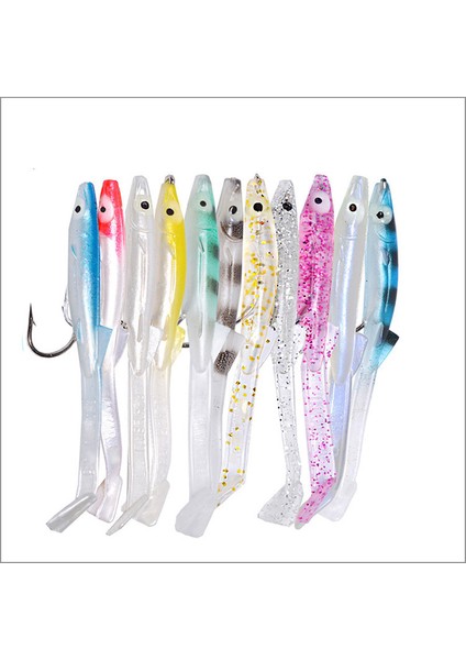 No.8 Tarzı Newlot Balıkçılık Cazibesi Balık Yılan Balığı Cazibesi Beyaz Mavi Yumuşak Yemler Kanca ile 8 cm 2.3g Küçük Balık Yılan Balığı Yapay Yem Pesca Leurre (Yurt Dışından) modelleri