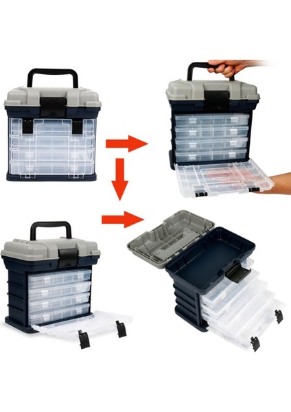 Pembe Tarzı %55 Sıcak!taşınabilir 4 Katmanlar Olta Takımı Kutusu Aksesuarları Araçları Saklama Kabı Kılıfı (Yurt Dışından) fırsatları