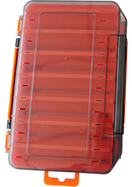 Turuncu-L Tarzı 12 ve 14 Oda Büyük Kapasiteli Balıkçılık Yem Saklama Kutusu Çift Katmanlı Balıkçılık Yem Kutusu Taşınabilir Çok Izgara Olta Takımı Saklama Kutusu (Yurt Dışından)