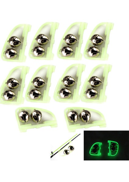 5CMX5CM Tarzı Lot Aydınlık Deniz Balıkçılık Besleyici Balıkçılık Çan Ikiz Çubuk Ucu Balık Çan Alarm Olta Takımı (Yurt Dışından)