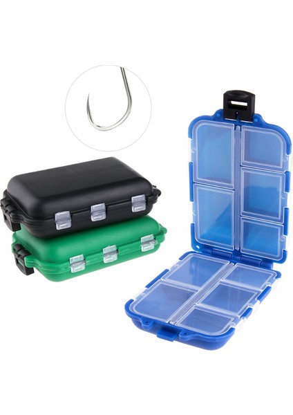No.3 Tarzı 10 Bölmeli Mini Olta Kutusu Balık Yemi Kanca Yemler Plastik Saklama Tutucu Kare Kasa Pesca Balıkçılık Aksesuarları #2 (Yurt Dışından) modelleri