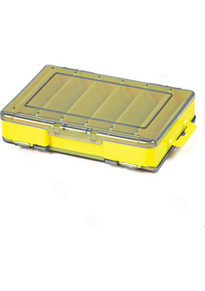 Sarı Tarzı Olta Takımı Kutusu Cazibesi Depolama 12 Bölmeler Çift Taraflı Açık Kasa Mukavemetli Konteyner Yemler Dişli Aksesuarları Pesca Alet Takımı (Yurt Dışından)