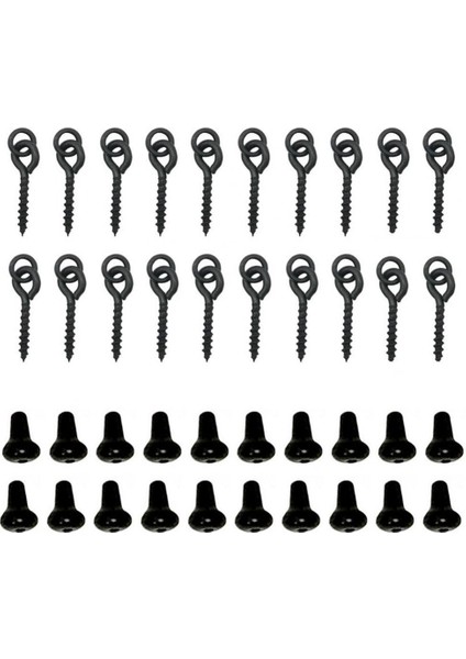 Siyah Stil Arp Teçhizat Halkası Boilie Yem Vidalı Balıkçılık Aksesuarları Kiti ile Durur (Yurt Dışından)