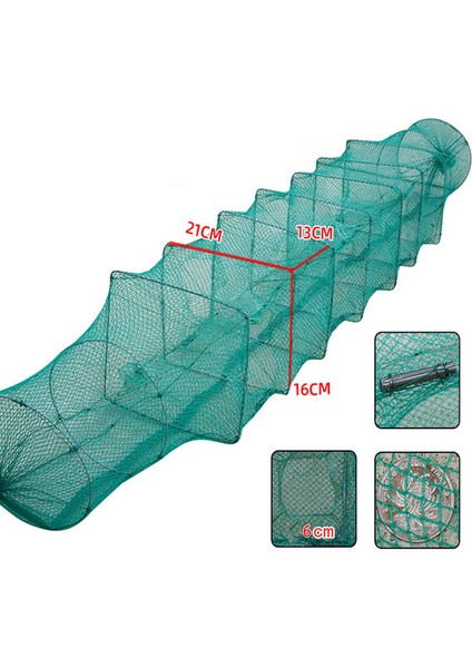 NO.446964 Tarzı 1 Adet Naylon Balık Ağı Yengeç Kerevit Istakoz Yakalayıcı Canlı Tuzak Balık Ağı Katlanabilir Taşınabilir Balık Ağı Yılan Balığı Karides Cazibesi Ağları (Yurt Dışından)