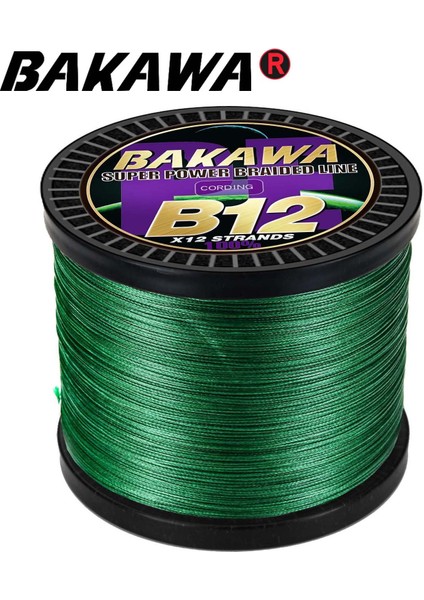 Yeşil Stil X12-100M-6.0 Bakawa X12 X8 Süper Güçlü 12 Iplikçik 8 Iplikçik Örgülü Olta Ültifilament Pe Hattı Tuzlu Su Olta Takımı (Yurt Dışından) fiyatları