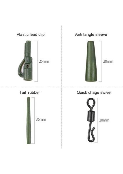 40 Adet Tarzı Balıkçılık Sazan Mücadele Kurşun Klip Hızlı Değişim Döner Kuyruk Kauçuk Anti Arapsaçı Kollu Sazan Balıkçılık Aksesuarları (Yurt Dışından) modelleri