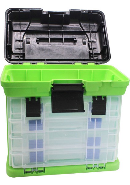 Gri Tarzı 1 Adet Taşınabilir 4 Kat Olta Takımı Kutusu El Büyük Kapasiteli Yüksek Mukavemetli Cazibesi Alet Kutusu Saplı (Yurt Dışından) indirimleri