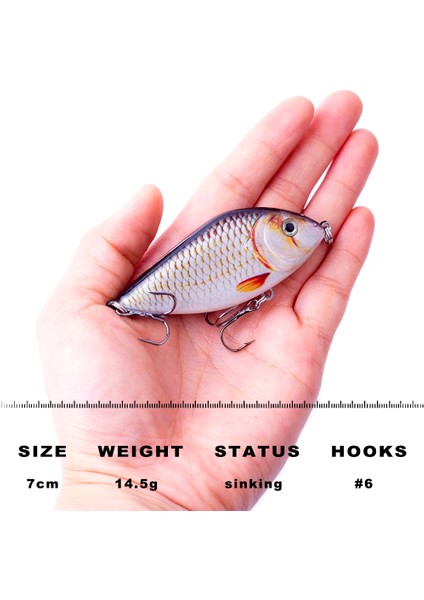 JKB070-08 Tarzı Ccltba Planör Jerkbait 7cm.5cm Sert Yemler Balıkçılık Lures Plastik Yapay Wobblers Çıngırak Cazibesi Pike Bas Balıkçılık Jerk Mücadele (Yurt Dışından) modelleri