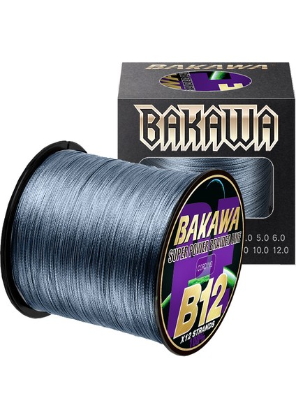 Gri Tarzı X12-100M-0.8 Bakawa X12 X8 Süper Güçlü 12 Iplikçik 8 Iplikçik Örgülü Olta Ültifilament Pe Hattı Tuzlu Su Olta Takımı (Yurt Dışından)