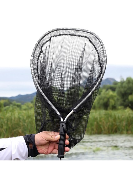 50 cm Balıkçılık El Net Alüminyum Alaşımlı Geri Çekilebilir Balık Ağı Taşınabilir Katlanabilir Balıkçılık Iniş Örgü Katlanabilir Balıkçılık Araçları (Yurt Dışından)