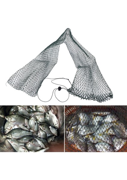 Taşınabilir Balık Ağı Tuzak Balıkçılık Örgü Ağ Foldingfish Çanta Küçük Olta Takımı Örgü (Yurt Dışından)