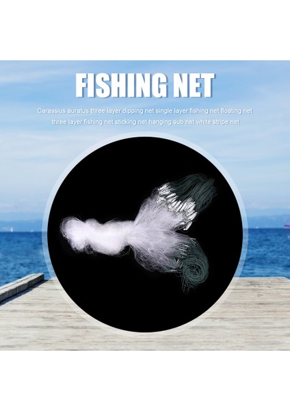 15 M Tarzı Naylon Balık Ağı Tuzak Örgü Örgü Üç Katmanlı Monofilament Solungaç Fishnet Taşınabilir Kafes Mücadele Açık Balıkçılık Aksesuarları Araçları (Yurt Dışından)