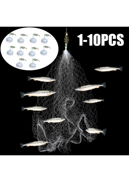 4 Adet Tarzı Balık Ağı Tuzak Örgü Aydınlık Netleştirme Fishnet Mücadele Tasarım Bakır Bahar Sürü Döküm Solungaç Ağları Balıkçılık Tuzakları (Yurt Dışından) fiyatları
