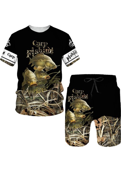 Tee-6 Tarzı 4xl Camo Sazan Balıkçılık 3D Baskı Erkek Kadın Teeshortsset Rahat Harajuku Sokak Eşofman Açık Balıkçılık Avcılık Kamp Kıyafetleri (Yurt Dışından)
