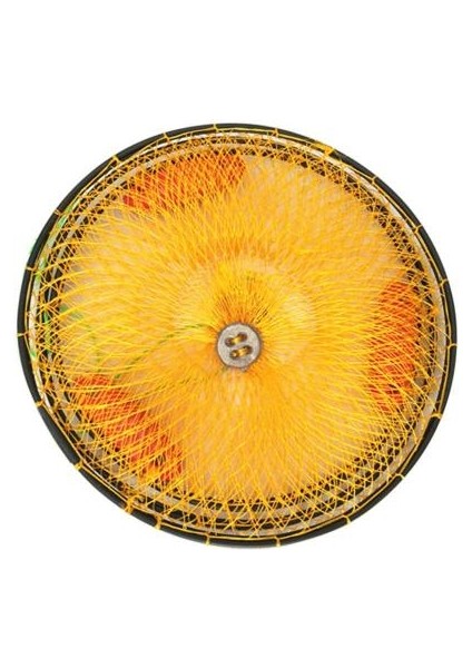 Sarı Stil Drog!!sıcak!2 Katmanlar Taşınabilir Katlanabilir Balıkçılık Yüzen Net Frimp Örgü Kafes Tuzağı (Yurt Dışından)