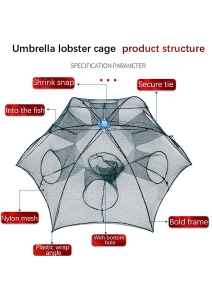 Kırmızı Stil Çoklu Ürünler Nely Mesh Otomatik Katlanır Balık Ağı Taşınabilir Yengeç Net Karides Kafesi Balıkçılık Malzemeleri Ultralight (Yurt Dışından)