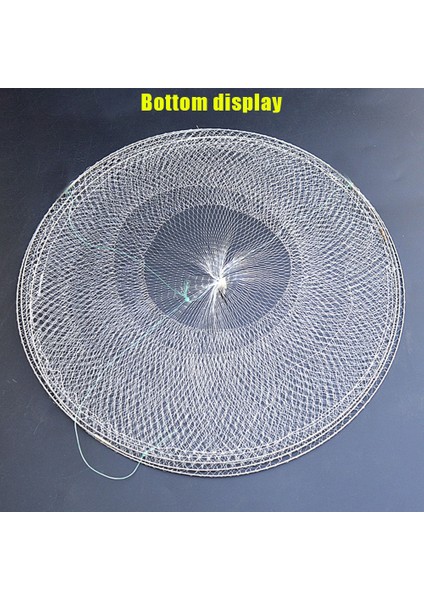 Beyaz Stil 2 Kat Taşınabilir Balık Ağı Kıvrımlı Örgü Kafes Döküm Net Balıkçılık Tuzak Ağ Katlanabilir Balık Ağı Mücadele 33X30 cm (Yurt Dışından)