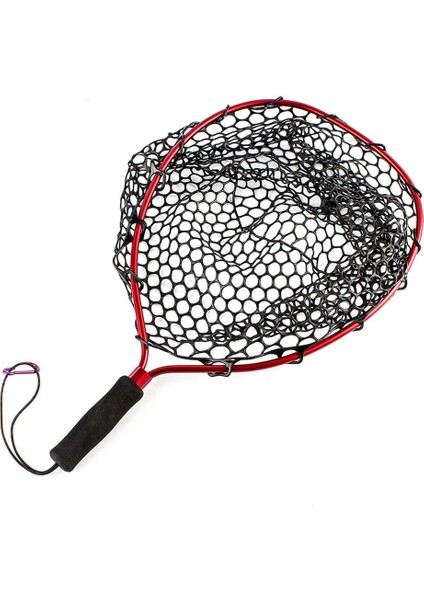 Bordo Tarzı cm El Net Ultralight Taşınabilir Alüminyum Alaşım Dip Döküm Net Balık Ağı Olta Takımı Aksesuarları (Yurt Dışından)