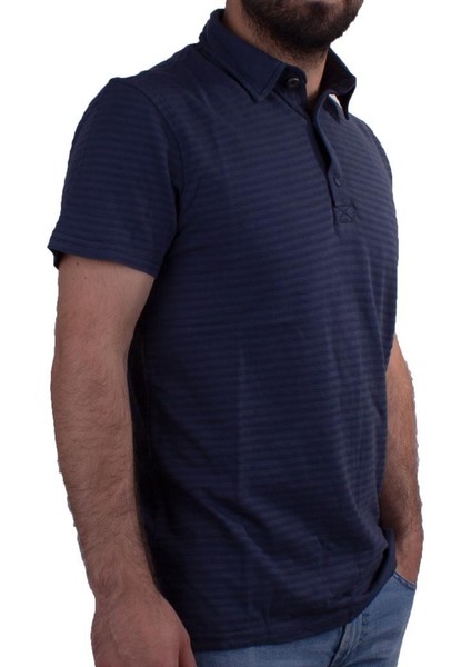 2214CN Lacivert Polo Yaka Erkek T-Shirt