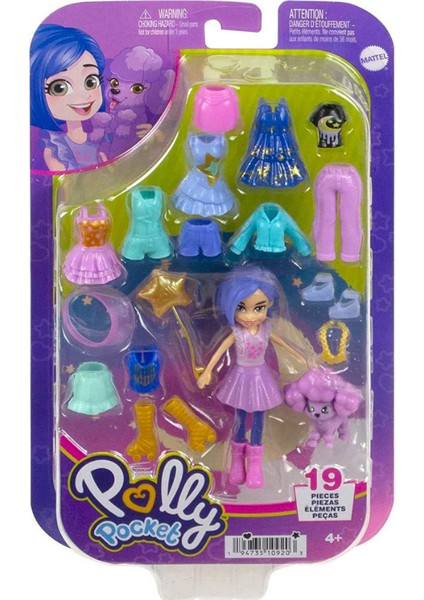 Polly Pocket Fashion Pack - Evcil Hayvanlı Aksesuarlı Moda Kombin Eğlencesi Oyun Seti