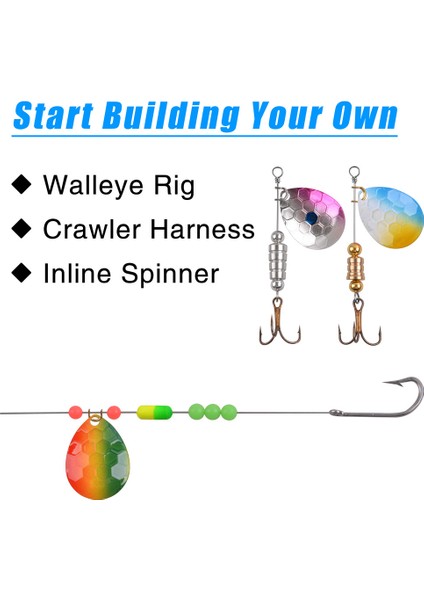 Kırmızı-Beyaz-Mavi Tarzı Er Balıkçılık Colorado Söğüt Bıçakları Cazibesi Yapımı Için Dıy Balıkçılık Accessorieerbait Tuzlu Su Walleye Rig Mücadele (Yurt Dışından) indirimleri