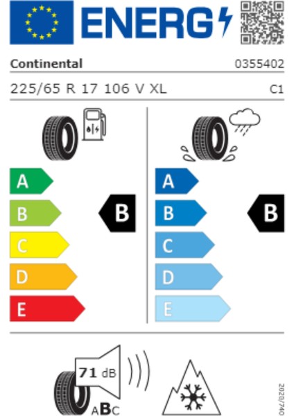 225/65 R17 106V Xl Allseasoncontact 2 4 Mevsim Lastiği (Üretim Yılı:2024)