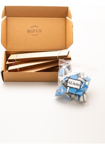 Ahşap Mum Fitili + Yapışkanlı Sehpa - 40 Adet ( 25MM x 150MM x 0,5mm ) fırsatları