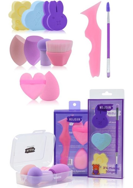 12 Parça Çok Renkli ve Fonksiyonlu Sünger Seti