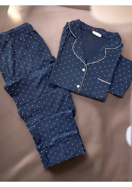 Kısa Kollu Düğmeli Kadın Pijama Takımı 106 modelleri