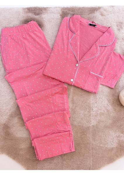 Kısa Kollu Düğmeli Kadın Pijama Takımı 107 modelleri