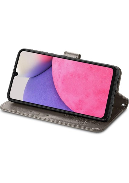 Samsung Galaxy A33 5g Deri Kılıf Dört Yapraklı Yonca Kısa Kayış (Yurt Dışından) modelleri