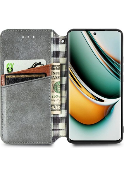 Oppo Realme 11 Pro Için Kılıf Zarif Iş Cüzdan Fonksiyonu Deri (Yurt Dışından)