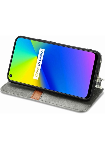 Oppo Realme C17 Flip Kapak Kılıf Cüzdan Fonksiyonu Iş Için Kılıf (Yurt Dışından)