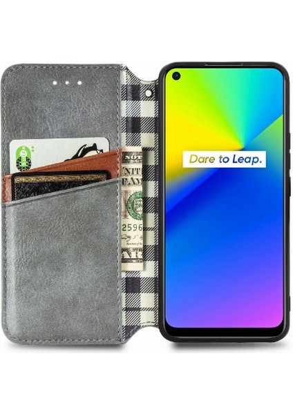 Oppo Realme C17 Flip Kapak Kılıf Cüzdan Fonksiyonu Iş Için Kılıf (Yurt Dışından)