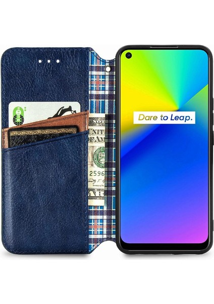 Oppo Realme C17 Flip Kapak Kılıf Cüzdan Fonksiyonu Iş Için Kılıf (Yurt Dışından)
