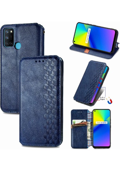 Oppo Realme C17 Flip Kapak Kılıf Cüzdan Fonksiyonu Iş Için Kılıf (Yurt Dışından)