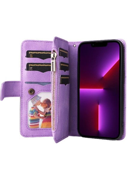 IPhone 13 Için Kılıf Pro Fermuar Cüzdan Tarzı Kickstand Koruyucu Kart ile (Yurt Dışından) indirimleri