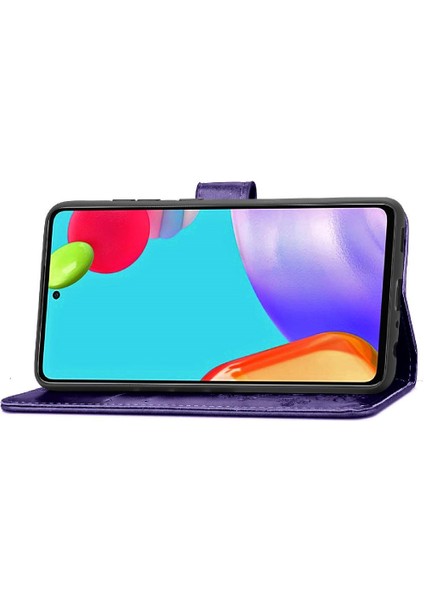 Samsung Galaxy A52 5g Flip Kapak Kılıf Için Kılıf Kısa Kayış Dört (Yurt Dışından) modelleri