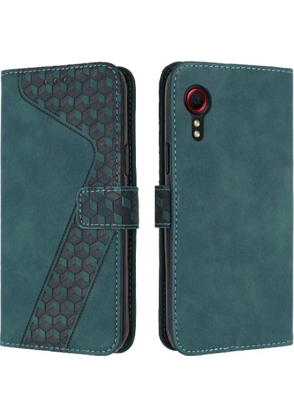 Samsung Galaxy Xcover 5 Kickstand Manyetik Kart Yuvaları Kapak Için Telefon Kılıfı (Yurt Dışından)