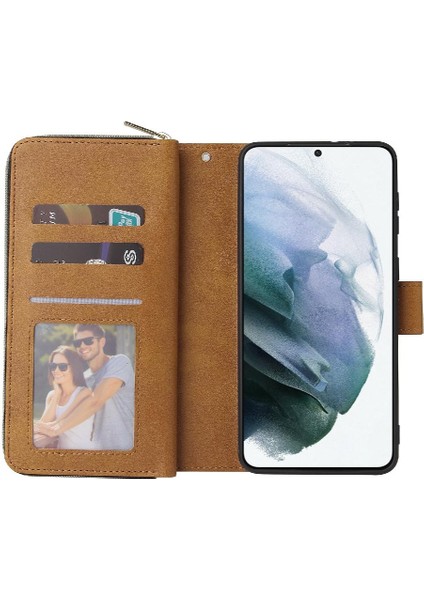 Samsung Galaxy S21 Artı 9 Kart ile El Kayışı Cüzdan Kılıf (Yurt Dışından) modelleri