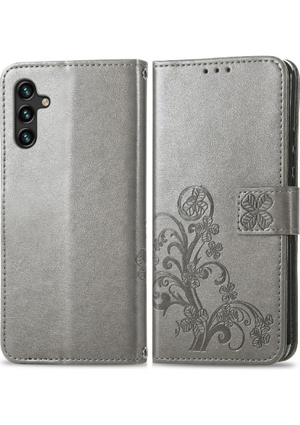 Samsung Galaxy A13 5g Dört Yapraklı Yonca Kısa Kayış Deri Kılıf (Yurt Dışından)