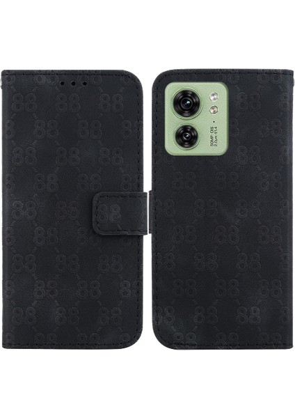 Motorola Kenar 40 Kickstand Pu Deri Cüzdan Kapak Kartı 8 Için Telefon Kılıfı (Yurt Dışından)