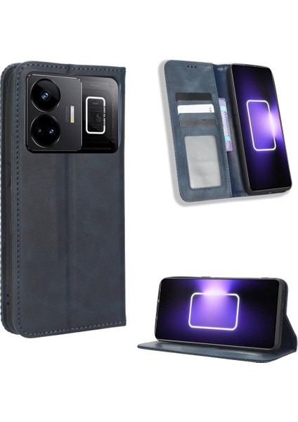 Realme Gt Neo 5 Cüzdan Pu Deri Manyetik Kapatma Için Kılıf (Yurt Dışından)