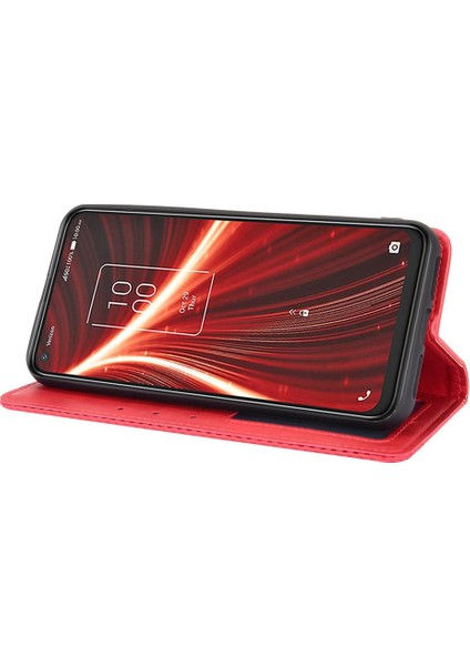 Tcl 10 5g Cüzdan Pu Deri Manyetik Kapatma Için Kılıf (Yurt Dışından)