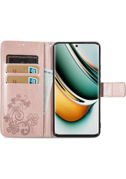 Realme 11 Pro Zarif Iş Dört Yapraklı Yonca Deri Kılıf (Yurt Dışından) indirimleri