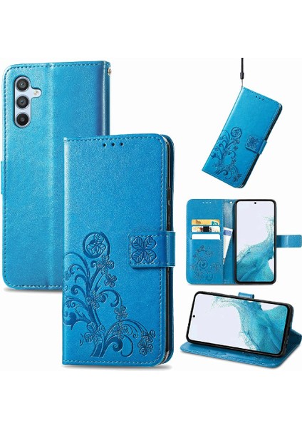 Samsung Galaxy A54 5g Kısa Kayış Deri Kılıf Kapak Kapak Dört (Yurt Dışından) indirimleri