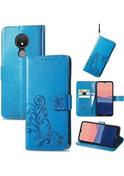 Nokia C21 Kılıf Için Kılıf Zarif Iş Dört Yapraklı Yonca Flip (Yurt Dışından) indirimleri