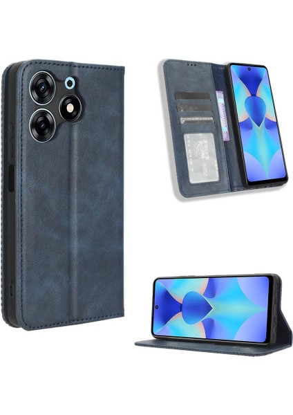 Tecno Spark 10 Pro Cüzdan Manyetik Kapatma Pu Deri Için Kılıf (Yurt Dışından)